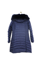 Load image into Gallery viewer, Navy Long Down Coat And Fur Hood
