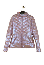 Load image into Gallery viewer, Rose Pink Reversible Puffer Down Coat With Flower Print
