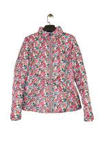 Load image into Gallery viewer, Rose Pink Reversible Puffer Down Coat With Flower Print
