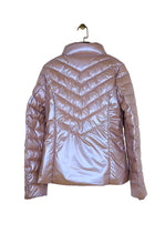 Load image into Gallery viewer, Rose Pink Reversible Puffer Down Coat With Flower Print
