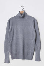 Load image into Gallery viewer, Grey Shimmer Turtleneck Jumper
