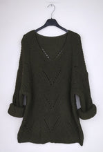 Load image into Gallery viewer, Khaki Patterned Knit Jumper

